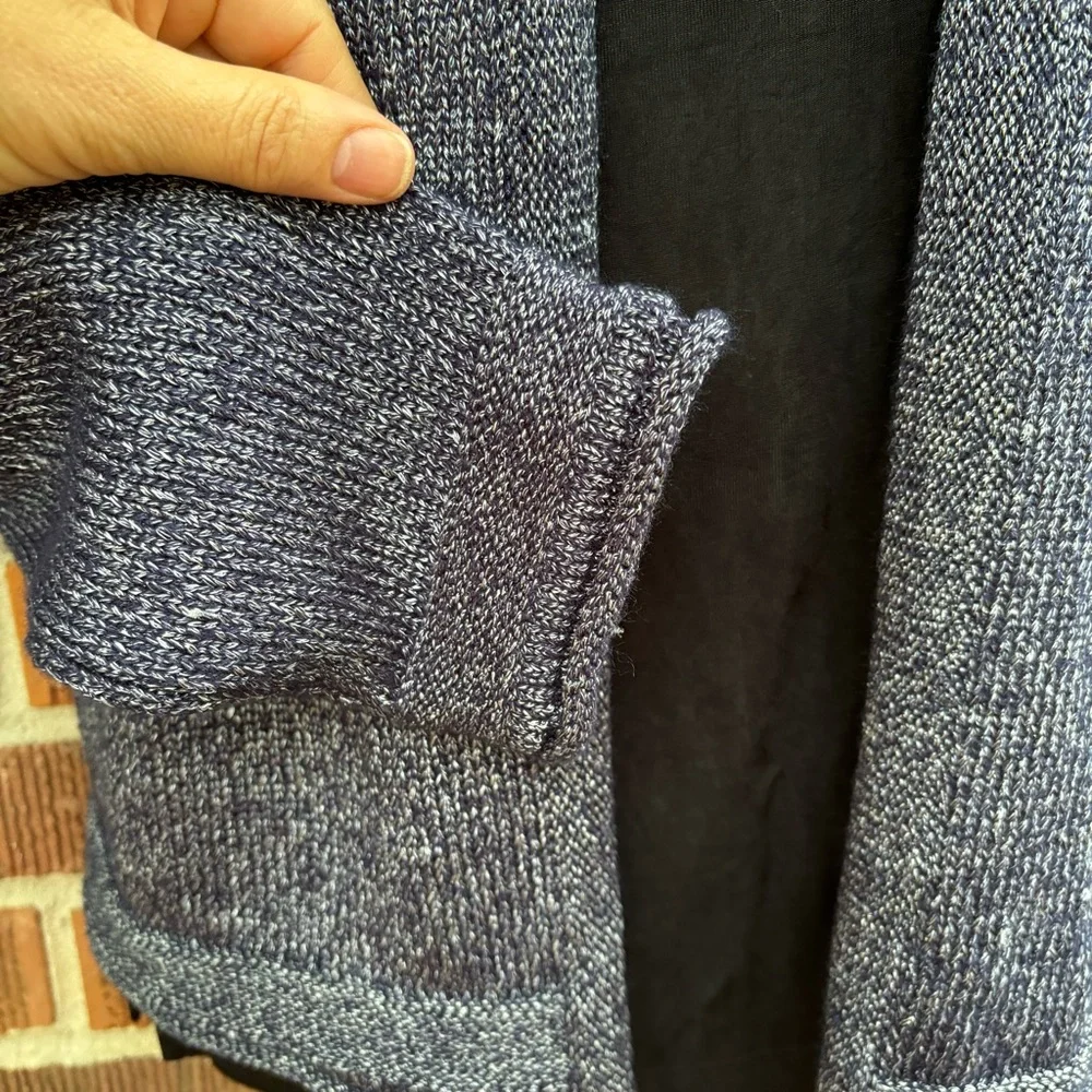 Talbots Blue Open-Front Cardigan - Picture 2 of 9